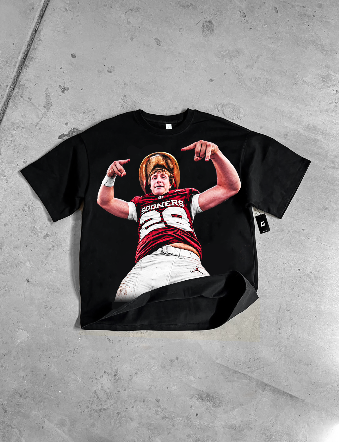OU "HORNS DOWN" TEE