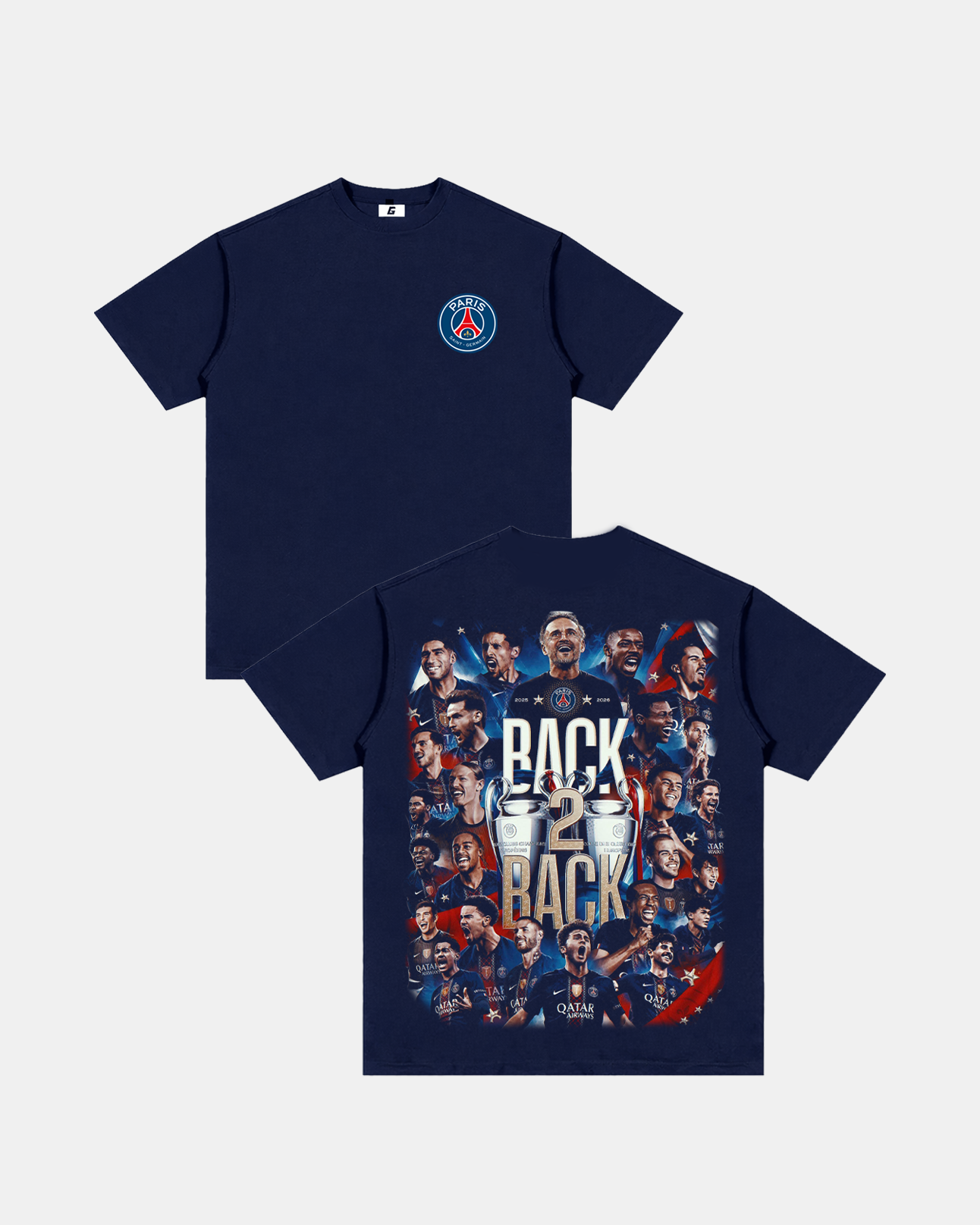 PSG "BACK 2 BACK" TEE
